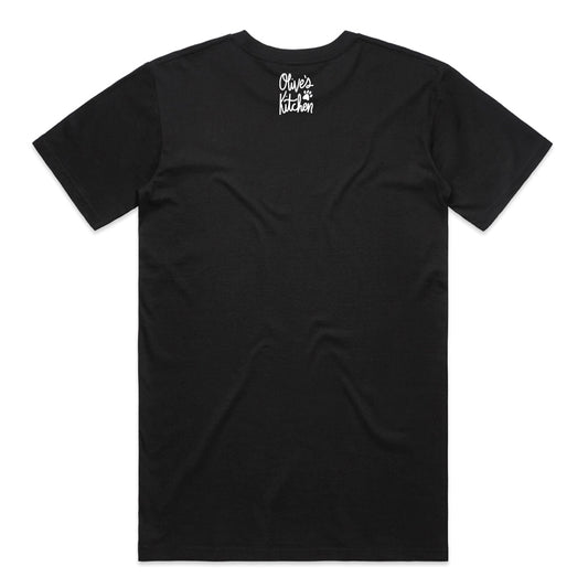 dog dad tee shirt in black